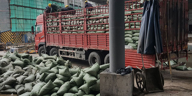 浙江亞廈總部大樓設目使用車庫頂板回填陶粒